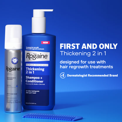 Men's ROGAINE® Hair Thickening 2 in 1 Shampoo + Conditioner